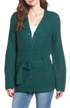 Women's Leith Belted Cardigan, Size - Green