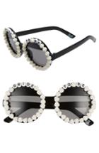Women's Rad + Refined Bride To Be Round Sunglasses - Black/ White