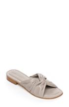 Women's Bernardo Tiffany Knotted Slide Sandal M - Grey