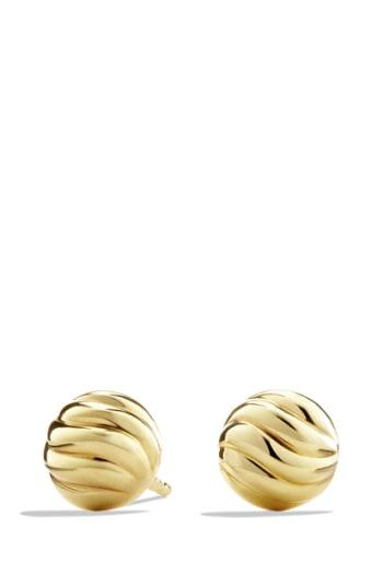 Women's David Yurman 'sculpted Cable' Stud Earring In Gold