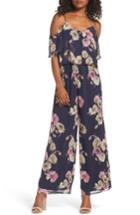 Women's 19 Cooper Cold Shoulder Chiffon Jumpsuit - Black