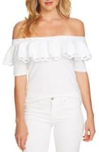 Women's Cece Off The Shoulder Ruffle Sweater, Size - White