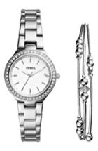 Women's Fossil Blane Crystal Bracelet Watch & Bracelet Set, 31mm