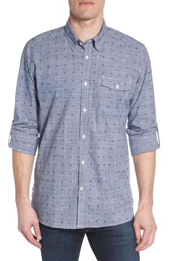 Men's Barbour Beluga Regular Fit Check Sport Shirt - Blue