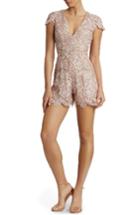 Women's Dress The Population Juliette Plunge Romper - Pink