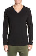 Men's Alo Triumph Long Raglan Sleeve V-neck T-shirt - Black