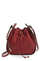 Valentino Garavani Rockstud Leather Bucket Bag - Red