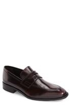 Men's Kenneth Cole New York Suit Coat Penny Loafer M - Burgundy
