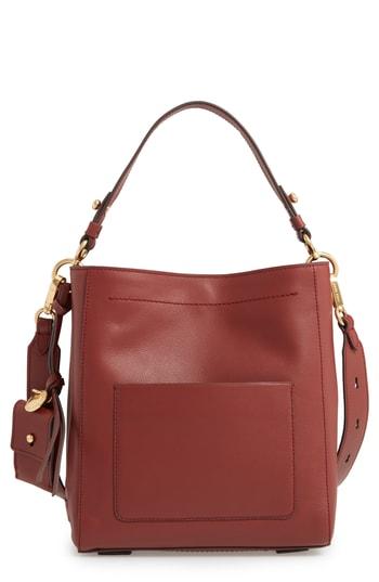 Cole Haan Small Zoe Leather Bucket Crossbody Bag - Brown