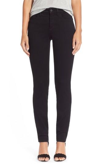 Petite Women's Nydj Alina Colored Stretch Skinny Jeans P - Black