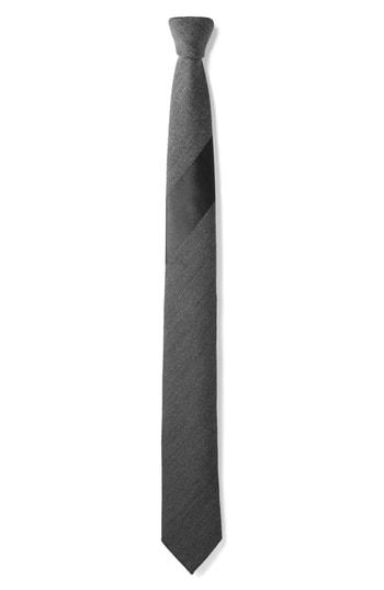 Men's Title Of Work Stripe Silk & Wool Tie, Size - Grey