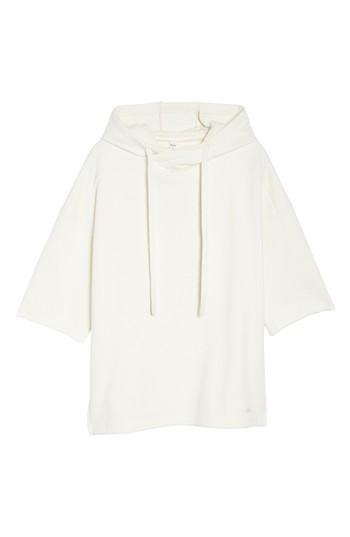 Women's Alo Crop Sleeve Oversize Hoodie - Ivory