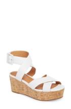 Women's Halogen Evie Platform Wedge Sandal M - White