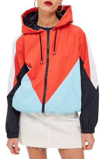 Women's Topshop Dallas Windbreaker Jacket - Blue