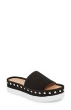 Women's Linea Paolo Leon Platform Slide Sandal .5 M - Black