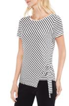 Women's Vince Camuto Faux Wrap Stripe Tee - White
