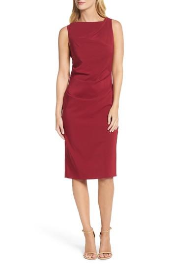 Women's Maria Bianco Nero Courtney Drape Front Sheath Dress