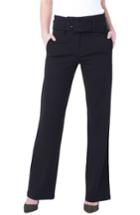 Women's Liverpool Taylor Belted High Rise Trousers - Black