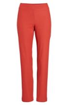 Petite Women's Eileen Fisher Stretch Crepe Slim Ankle Pants, Size P - Red