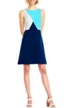 Women's Adrianna Papell Colorblock A-line Dress - Blue