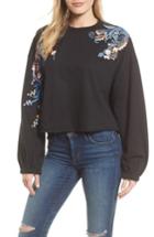 Women's Kas New York Carlisle Embroidered Sweatshirt - Black