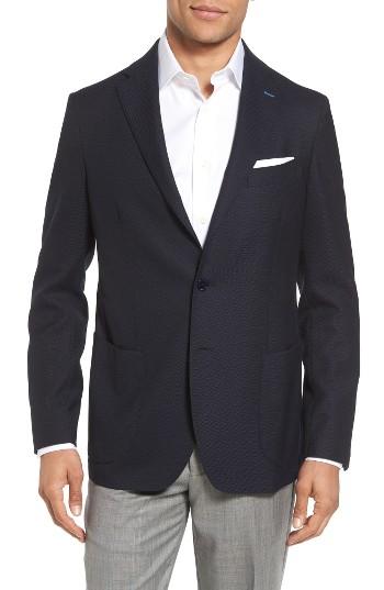 Men's Gi Capri Classic Fit Wool Blazer L Eu - Blue
