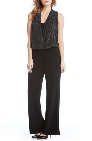 Women's Karen Kane Sparkle Knit Palazzo Jamupsuit