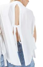 Women's Topshop Tie Back Sleeveless Shirt