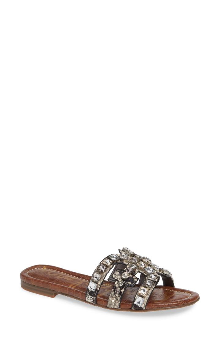 Women's Sam Edelman Bay 2 Embellished Slide Sandal M - Grey