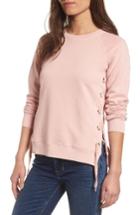 Women's Sincerely Jules Side-lace Sweatshirt, Size - Pink