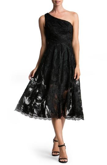 Women's Dress The Population Rita One-shoulder Dress - Black