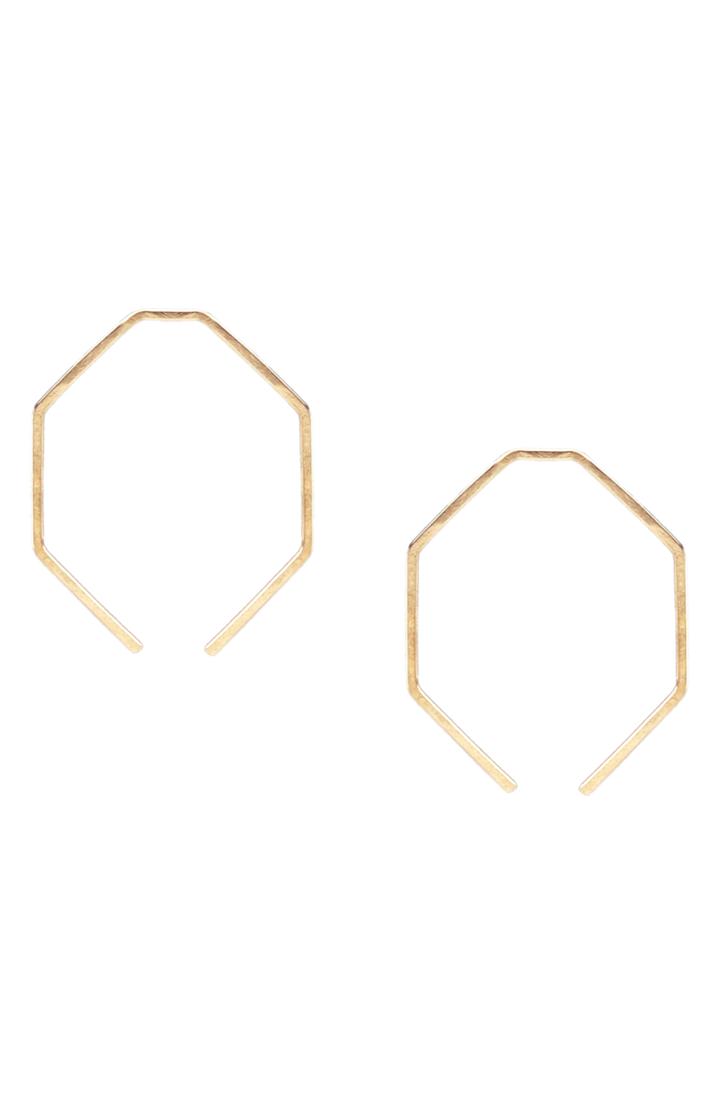 Women's Kris Nations Octagonal Hoop Earrings