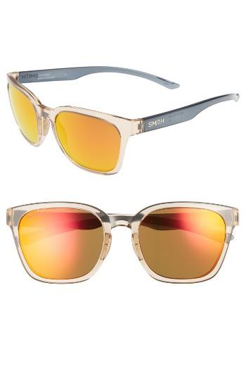 Women's Smith Founder 55mm Chromapop Polarized Sunglasses - Desert Crystal Smoke