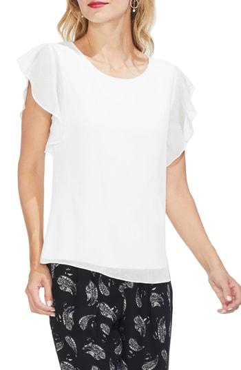 Women's Vince Camuto Sparkle Stripe Blouse, Size - White