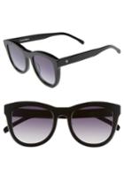 Women's Valley 50mm Trachea Retro Sunglasses - Gloss Black/ Black Gradient