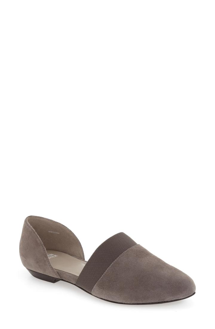 Women's Eileen Fisher Flute Pointy Toe Flat M - Grey
