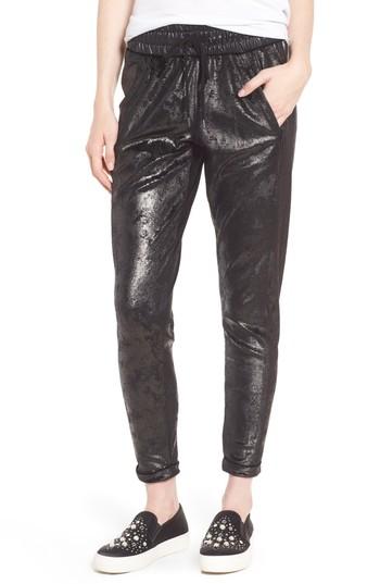 Women's David Lerner Randall Cuffed Sweatpants - Black