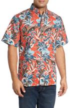 Men's Reyn Spooner Biscus Paradise Classic Fit Print Sport Shirt - Coral