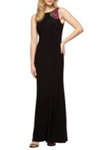 Women's Alex Evenings Embellished Sleeveless Gown - Black