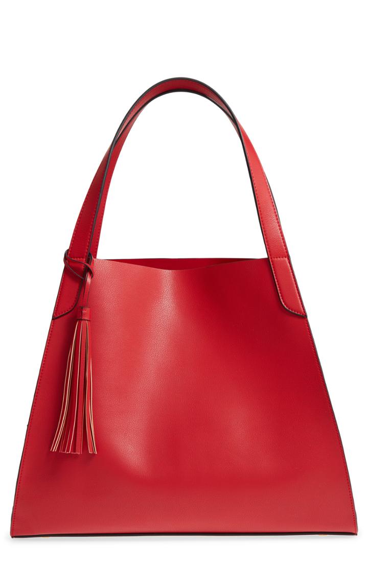 Leith Trapezoid Faux Leather Tote -