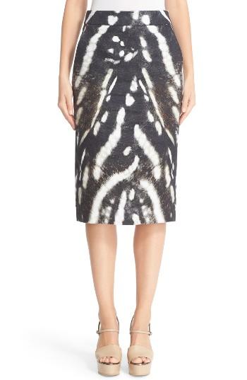 Women's Max Mara Ghetta Print Lace-up Pencil Skirt