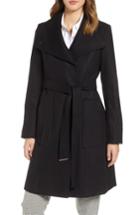 Women's Halogen Belted Wool Coat - Black