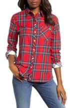 Women's Vineyard Vines Morgan Jolly Plaid Flannel Shirt - Red