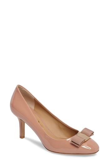 Women's Salvatore Ferragamo Erice Bow Pump B - Beige