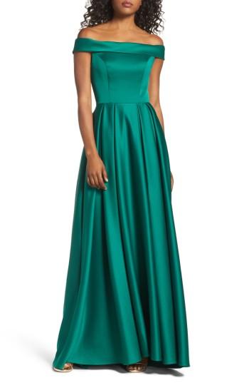 Women's Ieena For Mac Duggal Mikado Off The Shoulder Gown