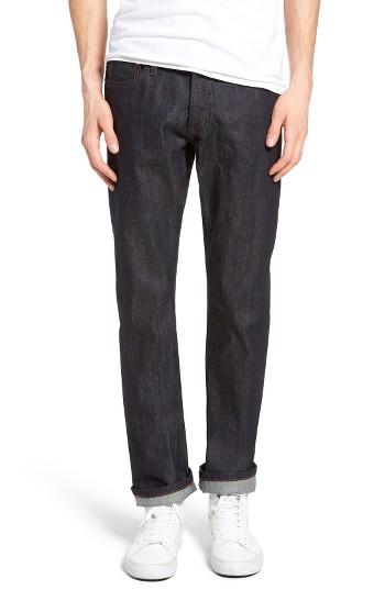 Men's The Unbranded Brand Ub301 Straight Leg Raw Selvedge Jeans - Blue