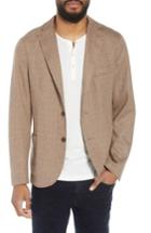 Men's Eleventy Trim Fit Herringbone Wool & Linen Sport Coat R Eu - Brown