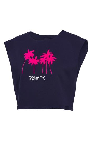 Women's Fenty Puma By Rihanna Graphic Crop Muscle Tank - Blue