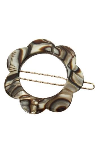 France Luxe Floral Tige Boule Barrette, Size - Grey