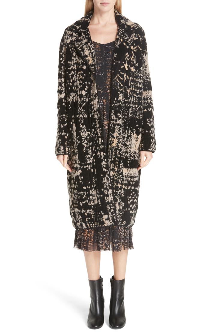 Women's Fuzzi Multicolor Knit Coat